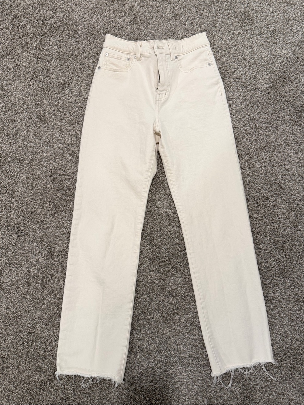 Madewell 90s straight Jean vintage canvas hemmed raw cut 26 - Picture 2 of 16